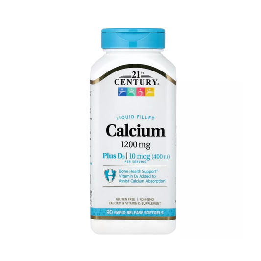 21st Century Calcium Plus D3 – 600mg (90 Softgels)