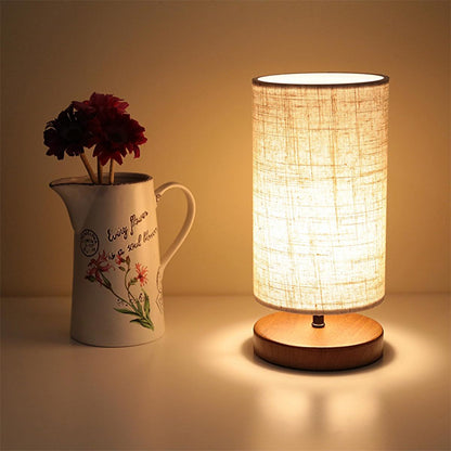 Homing Pu - Wooden Table Lamp with E14 Socket, Ambient Lighting for Home Decor