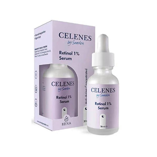 Celenes Rena: Potent Retinol %1 Serum - Reduce Wrinkles, Acne, & Boost Skin Elasticity for Youthful Radiance - Anti-Aging Skin Care