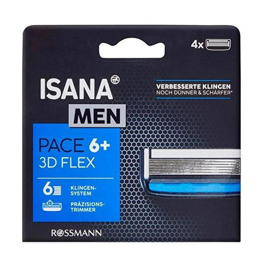 Isana Men Shaving Blades 4 Pack - Compatible with Isana Pace System - Convenient Bulk Packaging for Men