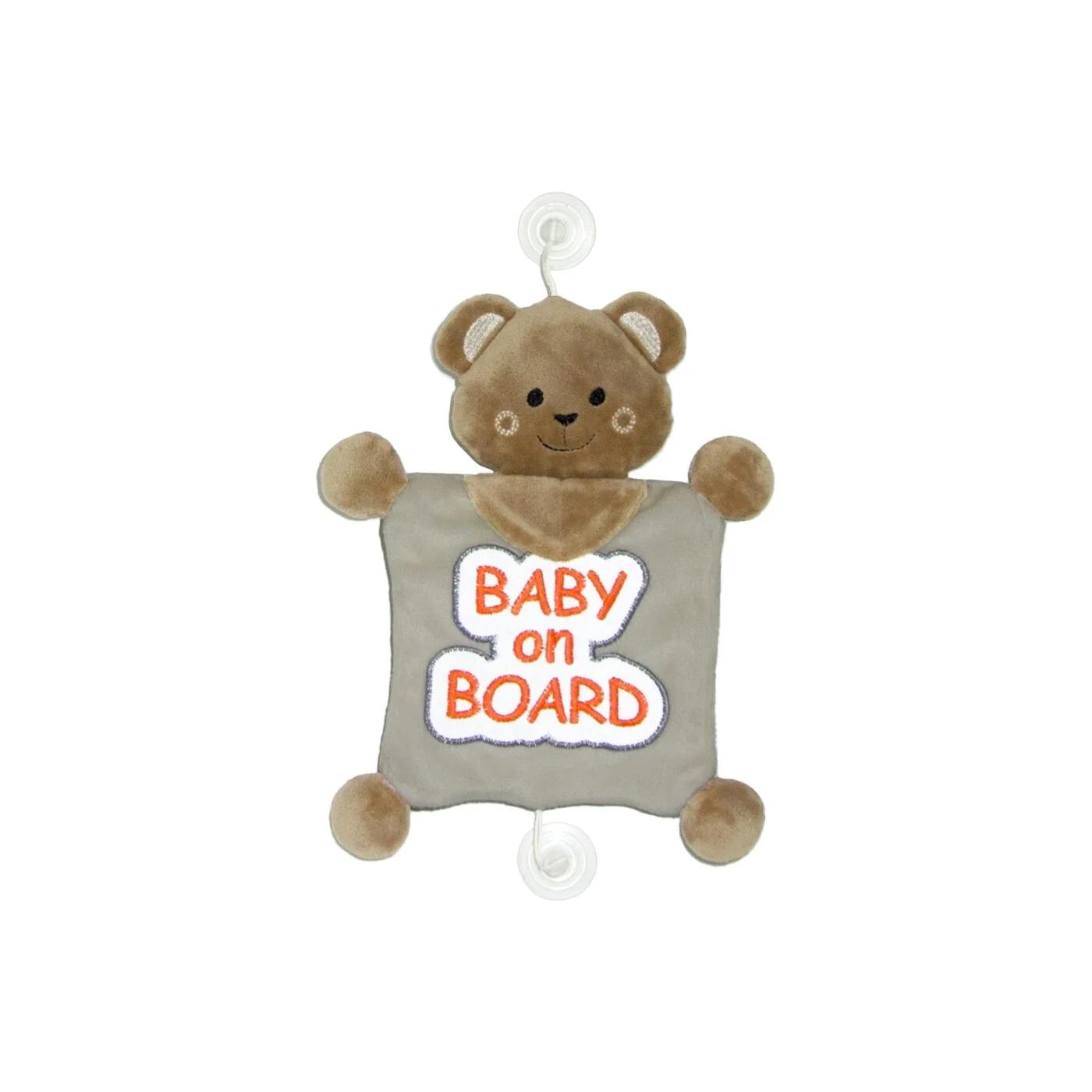 Babyjem Reflective Baby on Board Car Sign in Brown