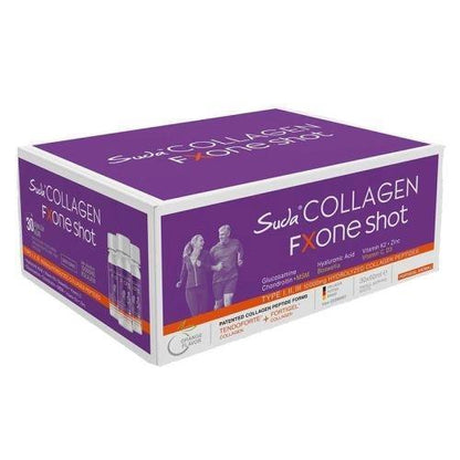 Suda Collagen Fxone Liquid Collagen Supplement Shot - Anti-Aging, Joint Health, 10000mg Hydrolyzed Collagen Peptides per Serving