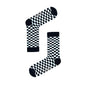 Carnaval Checkered Black and White Socks - Comfortable, Stylish, and Versatile Casual Footwear for Fashion-Conscious Individuals
