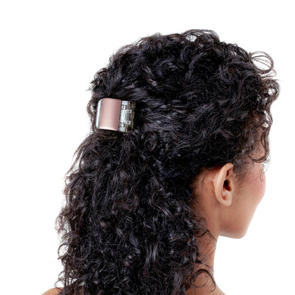 Linziclip Midi Pearl-Look White Hair Claw Clip for Secure Hold