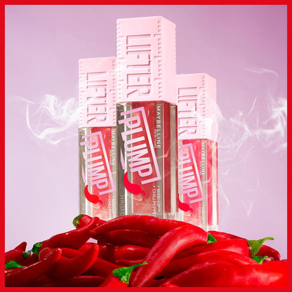 Maybelline New York Lifter Plump Lip Gloss - Blush Blaze, Non-Sticky, Long-Lasting Lip Care
