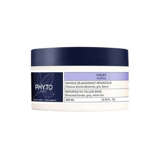 Phyto Purple Hair Mask - Neutralize Brassy Tones, Natural Care for Blonde, Grey, White Hair