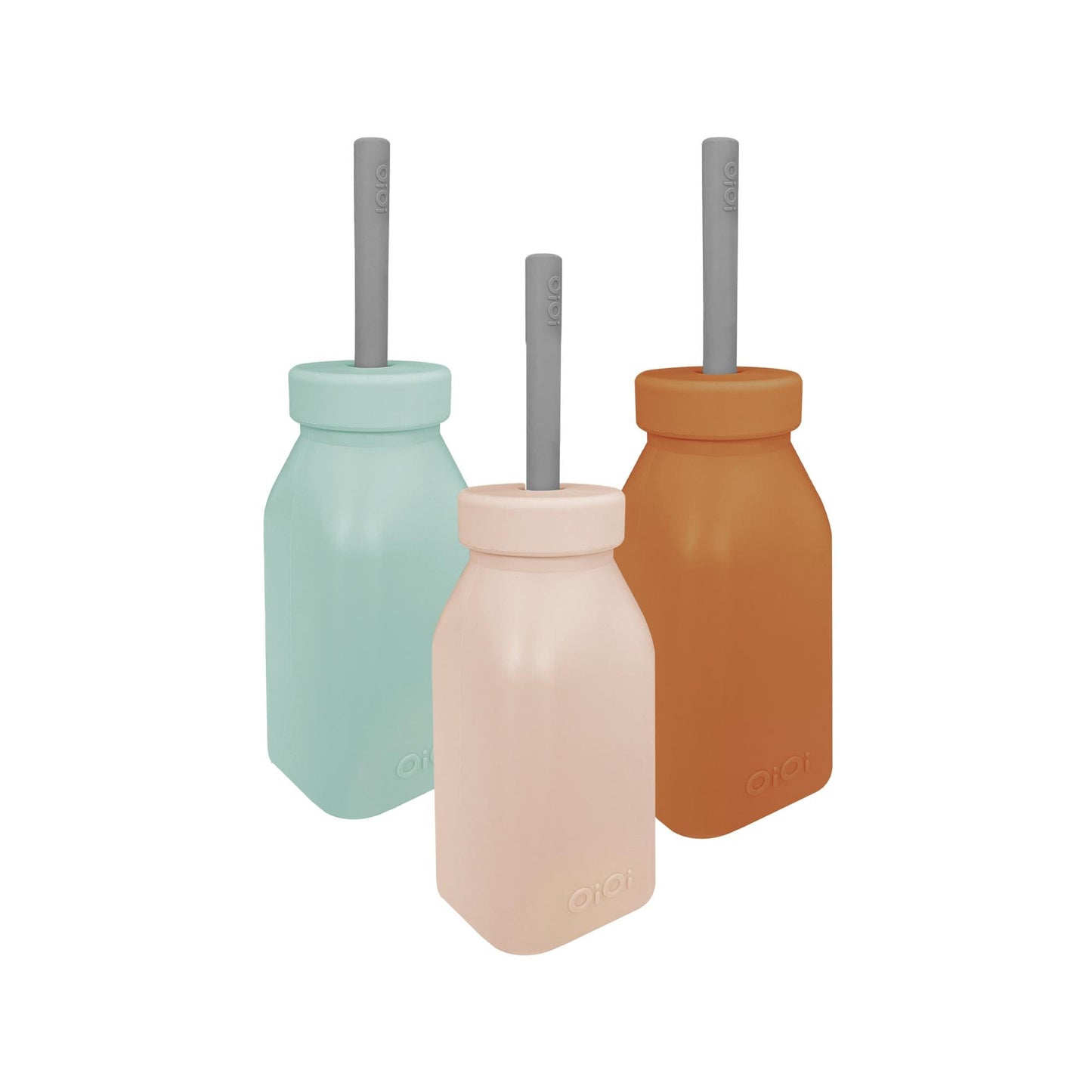 OiOi Silicone Baby Bottle and Pacifier Set - Durable, Non-Toxic, and Easy to Clean Feeding Solution for Infants