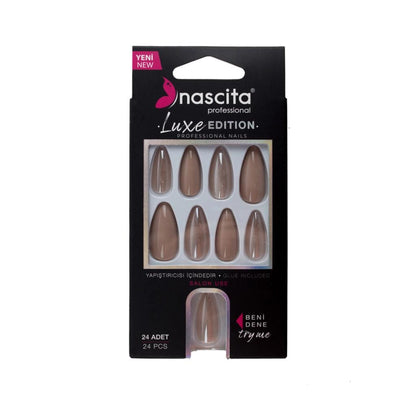 Nascita Luxe Edition Almond Rosewood Press-On Nails 24-Pack