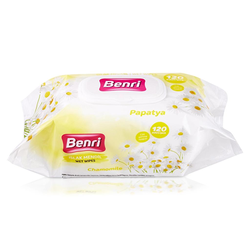 Benri Chamomile Wet Wipes Gentle Cleansing 120 Count