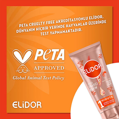 Elidor Instant Repair Hair Care Cream - 1 Minute Repair, Enriched with C Vitamin, Keratin, and Ceramide - Anti-Frizz Hair Cream for Damaged Hair