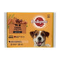 Pedigree Beef Flavored Dog Wet Food Pouches, 4x100g - Complete Adult Dog Nutrition with Essential Vitamins & Minerals for Healthy Dogs