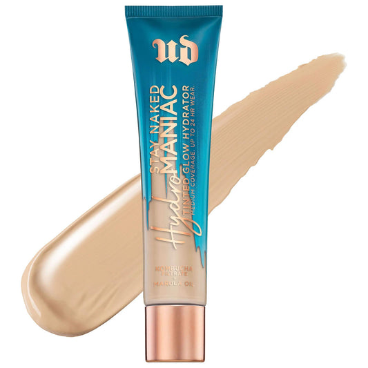 Hydromaniac Vegan, Non-Comedogenic Glowy Tinted Hydrator Foundation - 24 Hour Hydration, Medium Coverage, Cruelty-Free Makeup