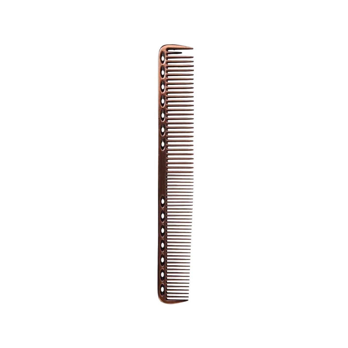 Trina Single Aluminium Hair Comb Bronze 03 - Durable Aluminium Hair Comb for Detangling and Styling