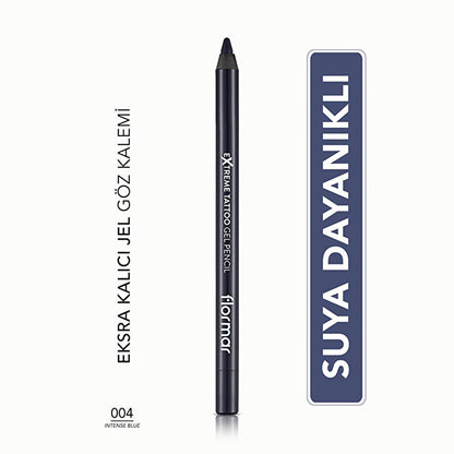 Flormar Extreme Tattoo Waterproof Gel Eyeliner - Long Lasting, Smudge Proof Eye Makeup - Intense Blue