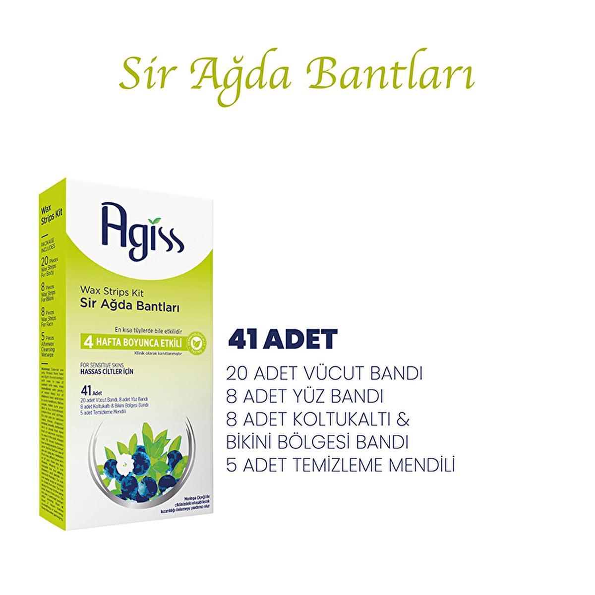Agiss Sensitive Skin Wax Strips for Body Hair Removal - Gentle, Effective, Natural Ingredients