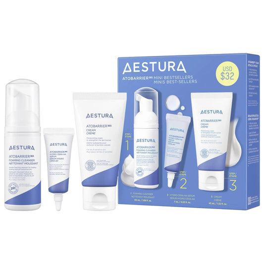 ATOBARRIER365 Mini Hydrating Skincare Kit for Sensitive Skin - Gentle, Vegan, Gluten-Free - Korean Skincare