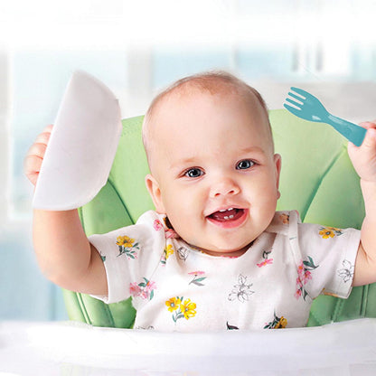 Babyjem Baby Utensil Set - Soft Baby Cutlery & Dishwasher Safe Feeding Tools for Self-Feeding Infants
