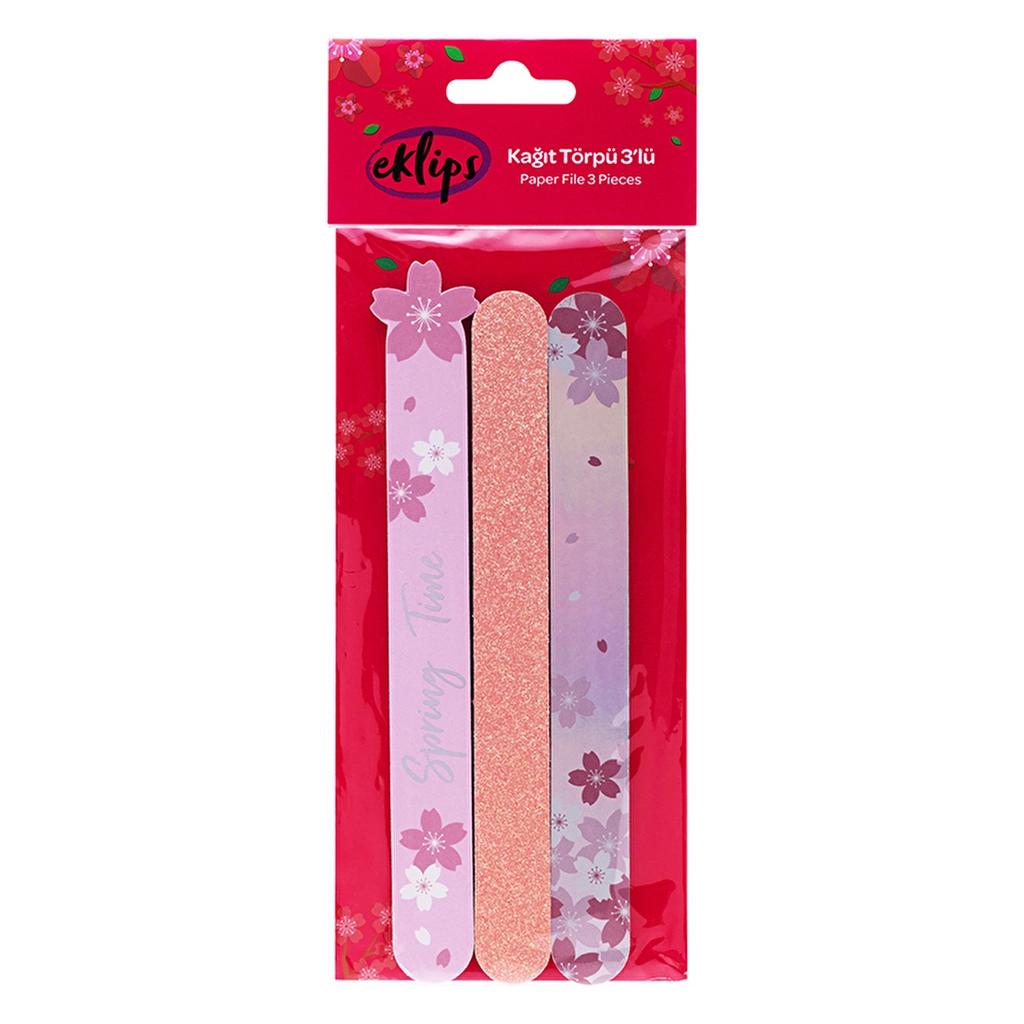 Eklips Long Paper Nail Files for Smooth Shaping 3-Pack