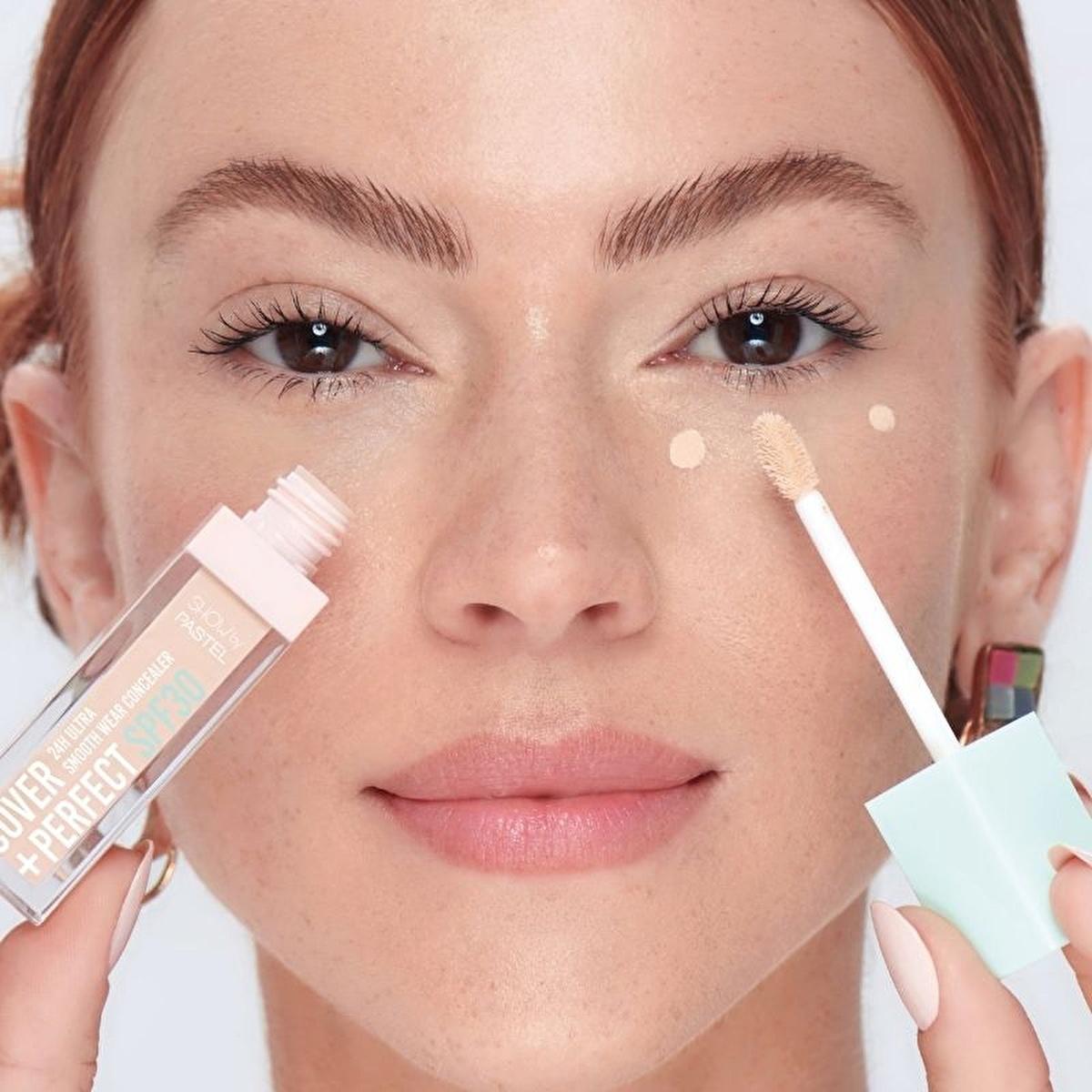Pastel Cover+Perfect Concealer SPF30: Full Coverage, Long Lasting & Moisturizing Nude Pink Concealer for Flawless Sun Protection