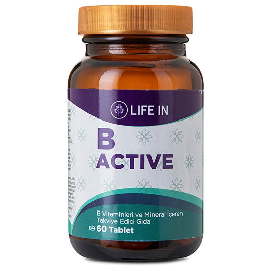 Life In B-Aktif: MultiVitamin Tablet with Vitamin C, Biotin, Zinc, Folate & Magnesium - For Hair, Skin & Nails, 30 Tablets