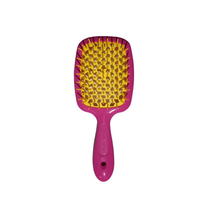 Janeke Superbrush Detangling Hair Brush in Pink & Yellow