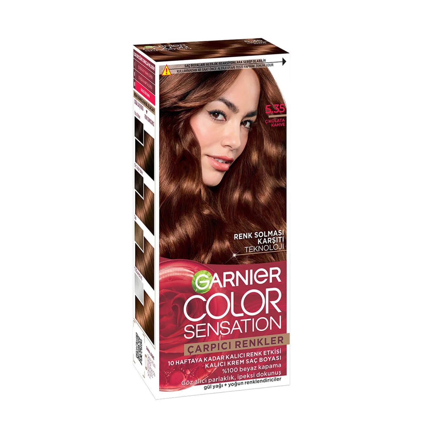 Garnier Color Sensation Hair Dye 535 Chocolate Brown
