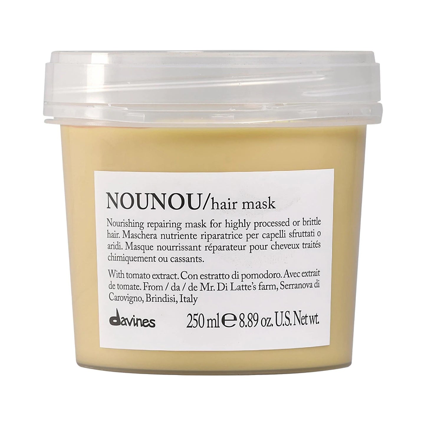 Davines NOUNOU Repair Hair Mask: Deeply Hydrates & Repairs Damaged Hair, Sulfate-Free, Color Safe - Restores Shine and Prevents Breakage