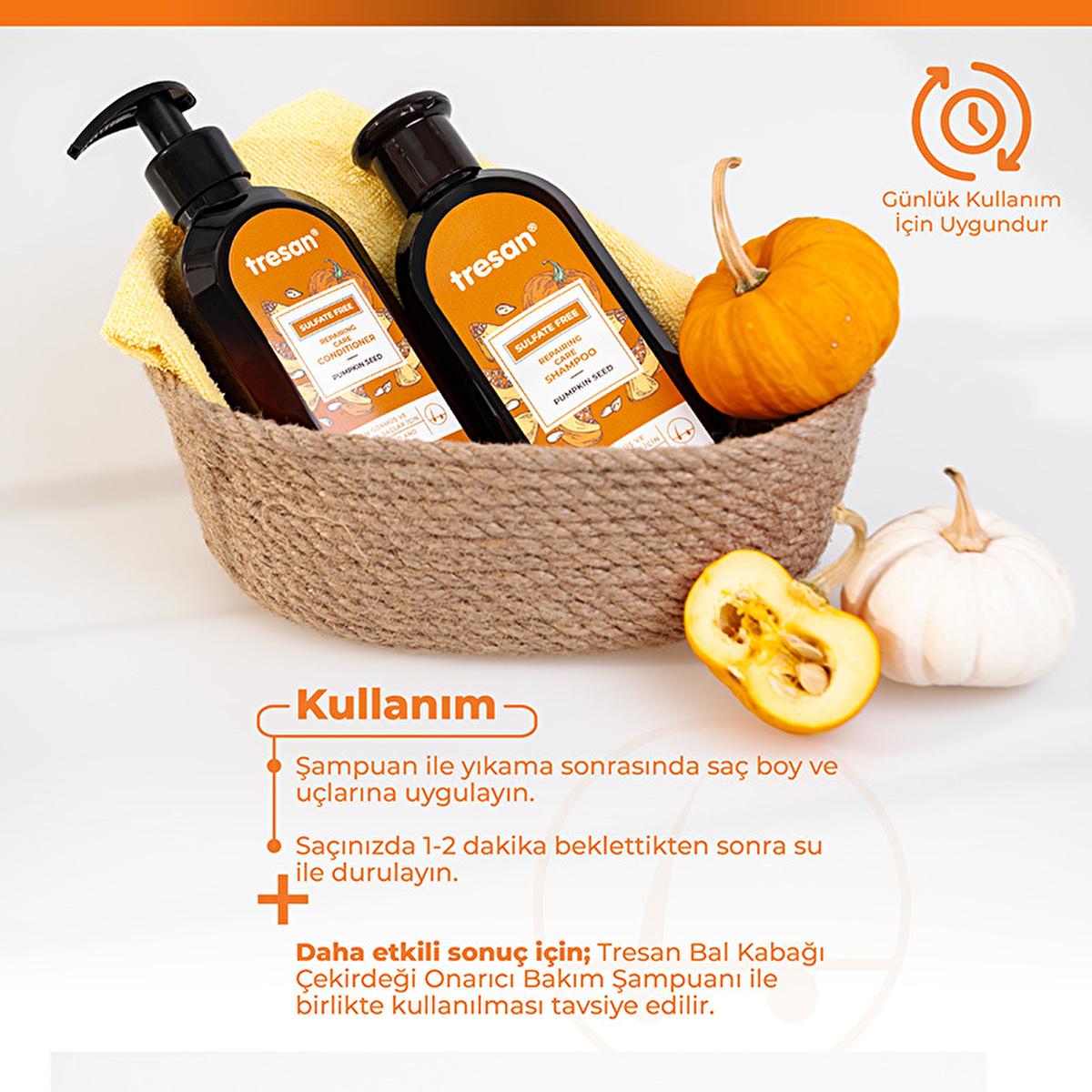 Tresan Sulfate-Free Hair Conditioner with Pumpkin Seed Oil - Nourishing Repair for Damaged Hair