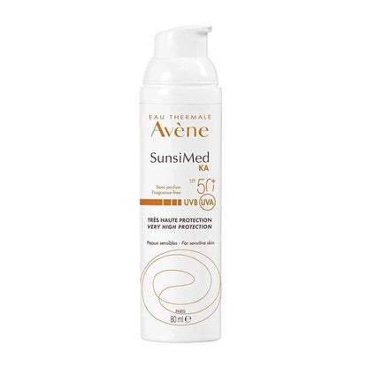 Avene Sunsimed KA High Protection Sunscreen SPF 50+ for Sensitive Skin - Water-Resistant, Non-Whitening, Soothing Avène Thermal Water - 2.71 fl oz