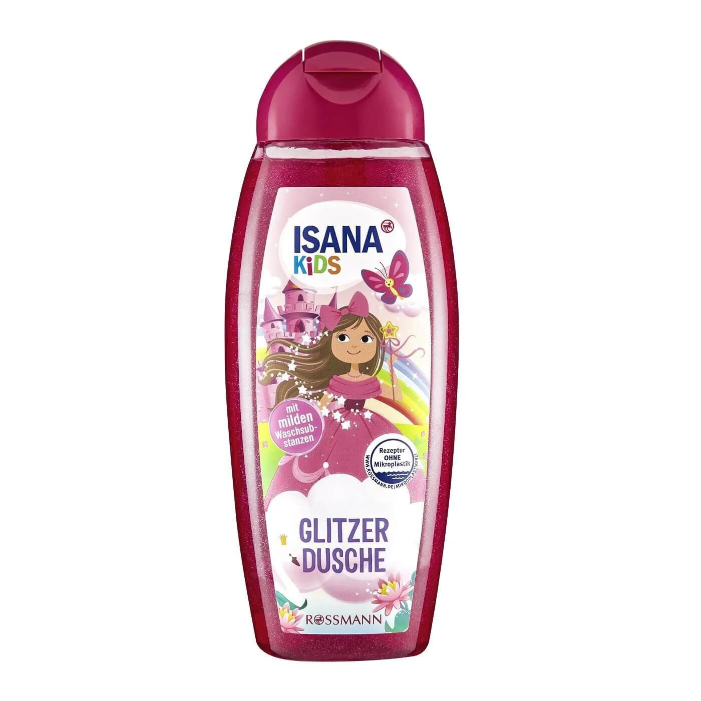 Isana Kids Glittery Fruity Shower Gel for Gentle Cleansing 300 ml