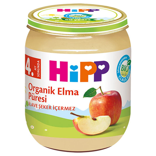 Hipp Organic Apple Puree for Baby: No Sugar Added, Stage 1 Weaning Food - Healthy & Delicious Organic Fruit Pouches