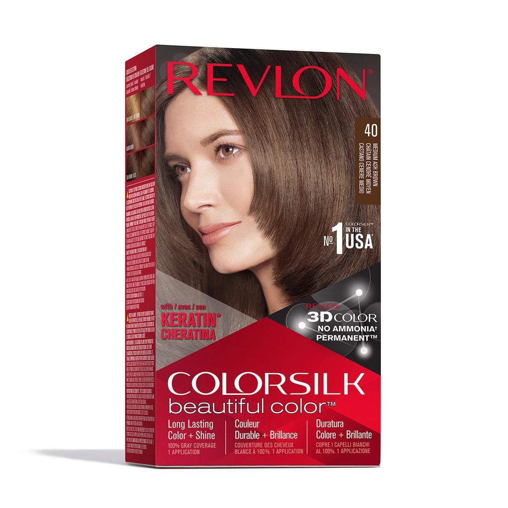 Revlon ColorSilk Hair Color 40 Medium Ash Brown