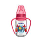 Bambino Glass Baby Bottle with Cherry Tipped Slow Flow Nipple, 125ml, Red Elephant Design - Non-toxic, Durable, Eco-Friendly Baby Feeding Solution