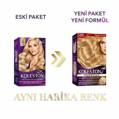 Wella Koleston Supreme: Blonde Hair Dye for 100% Gray Coverage, Intense Color, & Hair Repair - At-Home Hair Coloring Kit