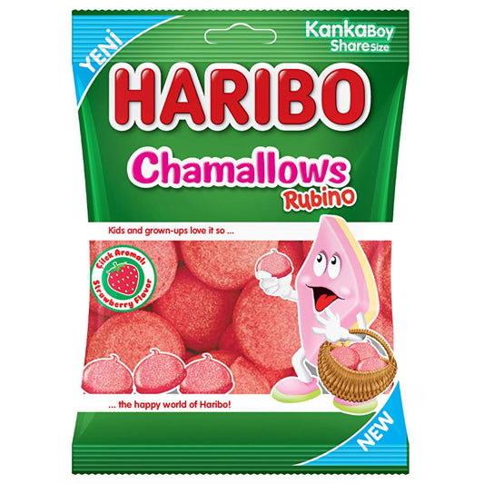Haribo Rubino Strawberry Flavored Marshmallow Confectionery - 70g Soft & Chewy Treat