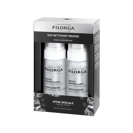 Filorga Facial Cleanser - Duo Foam Cleanser for Face and Eyes, Gentle Skincare Routine, 2x150ml