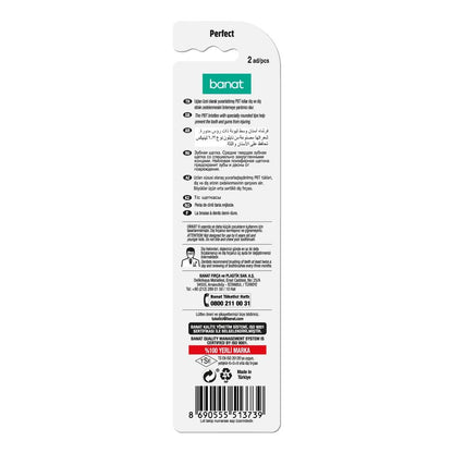 Banat Perfect Medium Toothbrush Value Pack 2-Count
