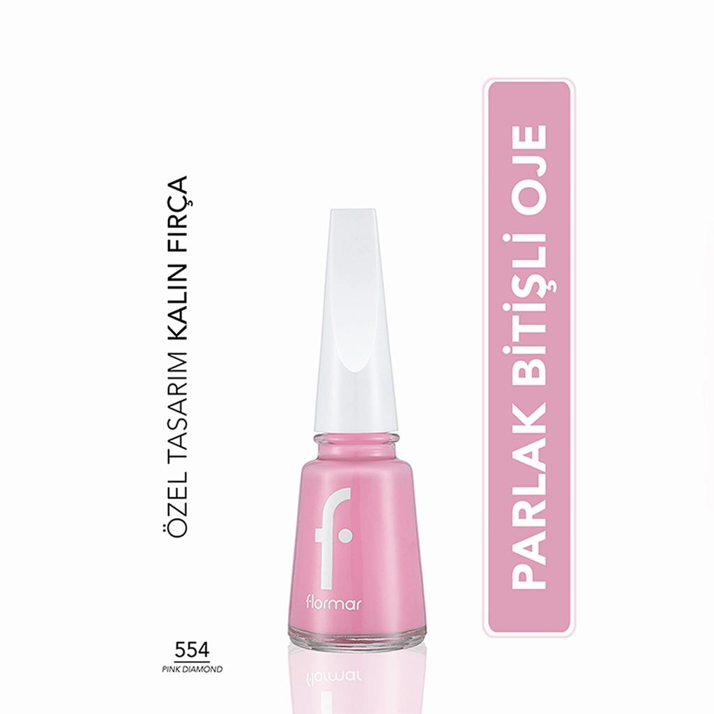 Flormar Nail Enamel High Pigment Polish 554 Pink Diamond