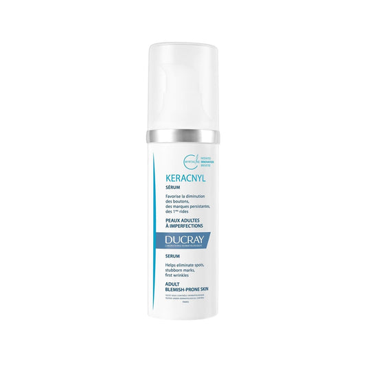 Ducray Keracnyl Anti-Acne Serum - Reduces Acne Scars, Blackheads & Wrinkles - 30ml