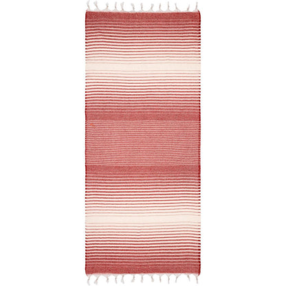 Eklips Red Turkish Towel: Lightweight Peshtemal for Beach, Bath & Travel - Vibrant, Absorbent & Compact