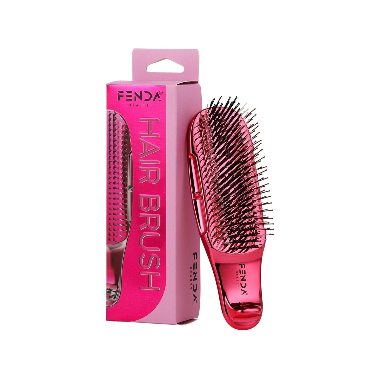 Fenda Professional Hair Brush with 4 Styling Tips in Hot Magenta