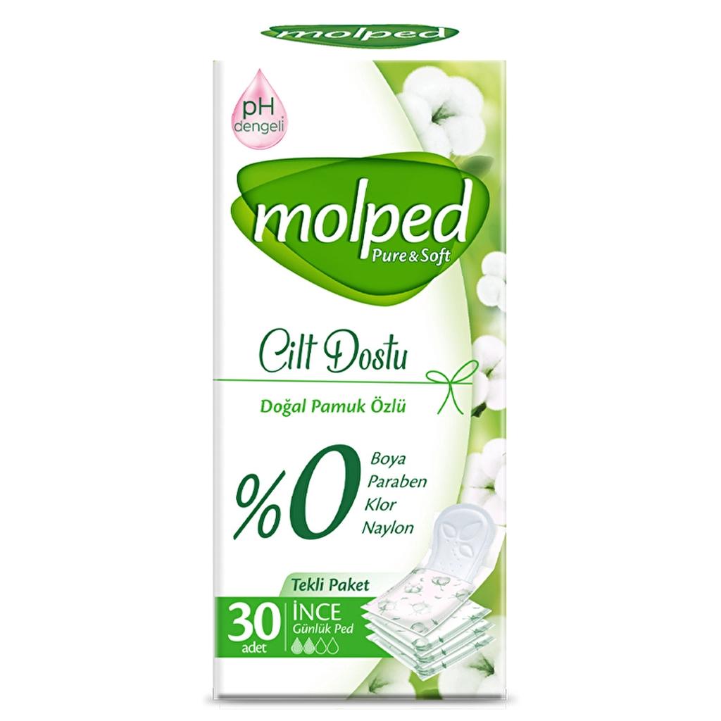 Molped Pure & Soft Thin Daily Pantyliners 30 Count
