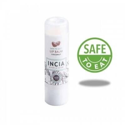 Incia Natural Coconut Lip Balm - Deeply Moisturizing, Vitamin E Rich Dry Lips Treatment - Natural Lip Care, Heals & Protects, 0.23 oz