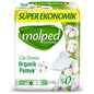 Molped Organic Cotton Sanitary Pads - Pure & Soft, Hypoallergenic, Chemical-Free, Vegan & Halal Certified for Comfortable Menstrual Protection