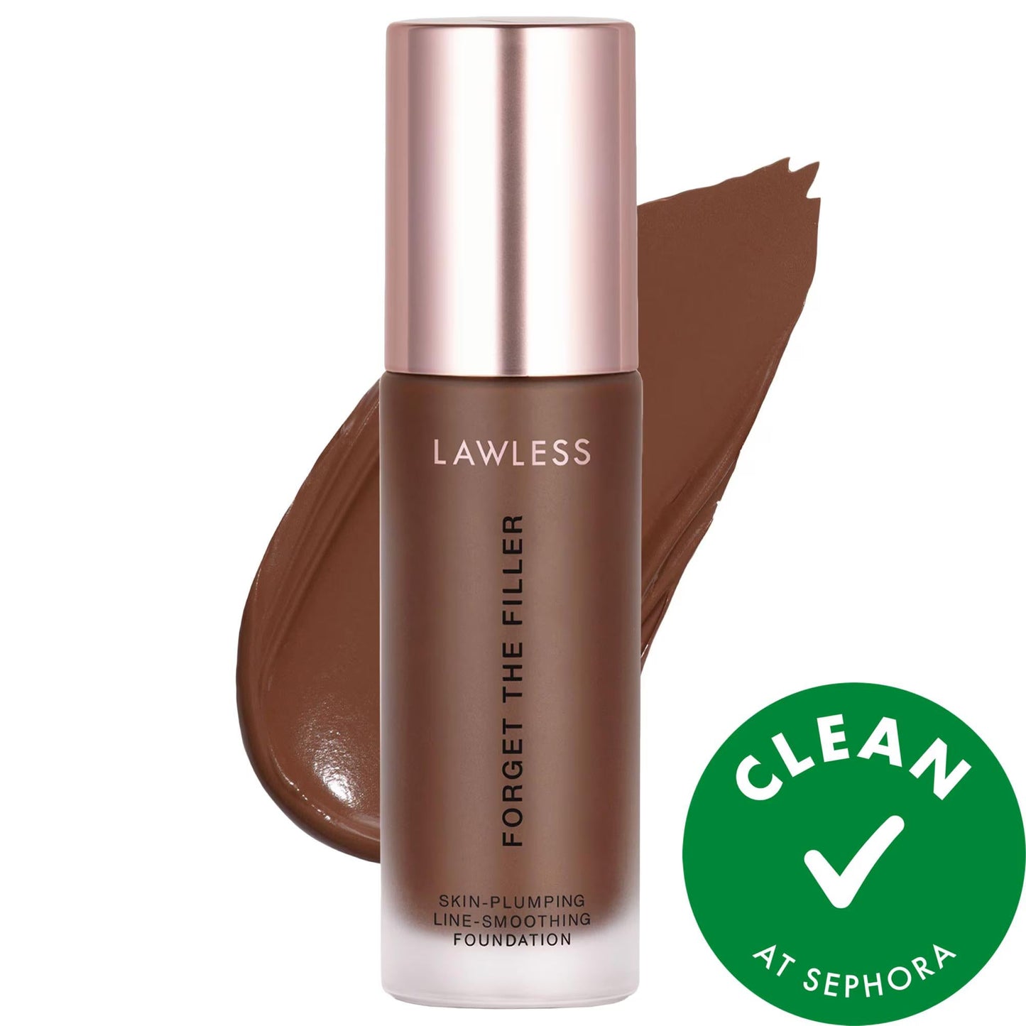 Forget The Filler: Skin-Plumping Line-Smoothing Foundation - Full Coverage, Anti-Aging, Natural Finish & Vegan Formula