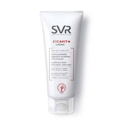 SVR Cicavit+ Creme 100ml - Soothing Moisturizing Cream for Irritated Skin, Non-Greasy, Suitable for Babies, Children, and Adults