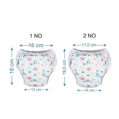 Sevi Bebe Potty Training Pants - Breathable, Reusable, Non-Toxic Training Underwear for Toddlers (15-20 kg)