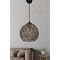 HMY Design Natural Cotton Rope Pendant Light - Adjustable E27 Socket, CE Certified