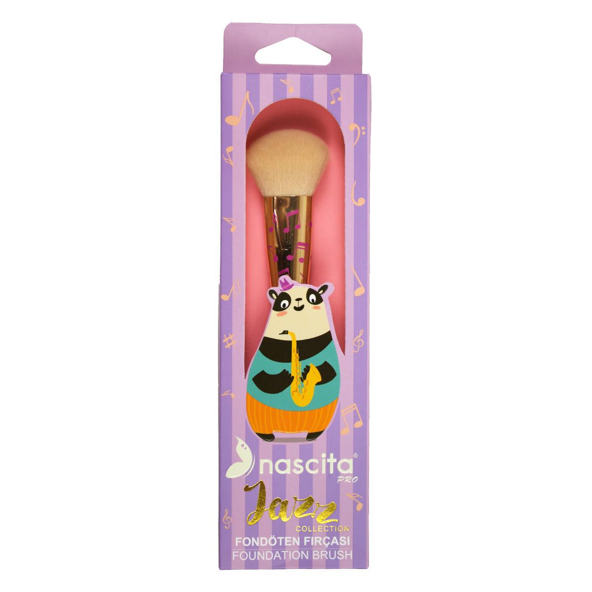 Nascita Jazz Foundation Brush - Liquid Foundation Applicator for Flawless Makeup - High-Quality Cosmetic Brush for Smooth Foundation Application