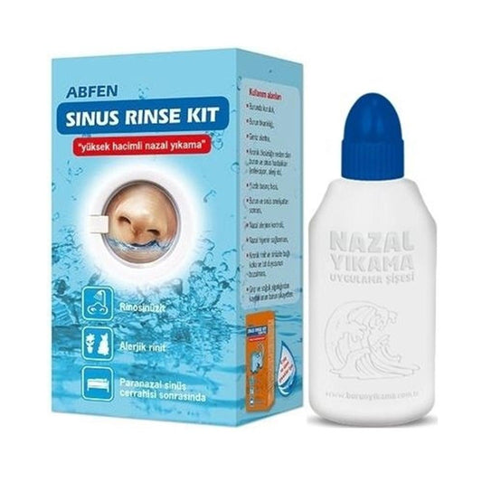 Abfen Nasal Irrigation Kit for Sinus Relief - High-Volume Nasal Rinse Kit with 25 Saline Sachets